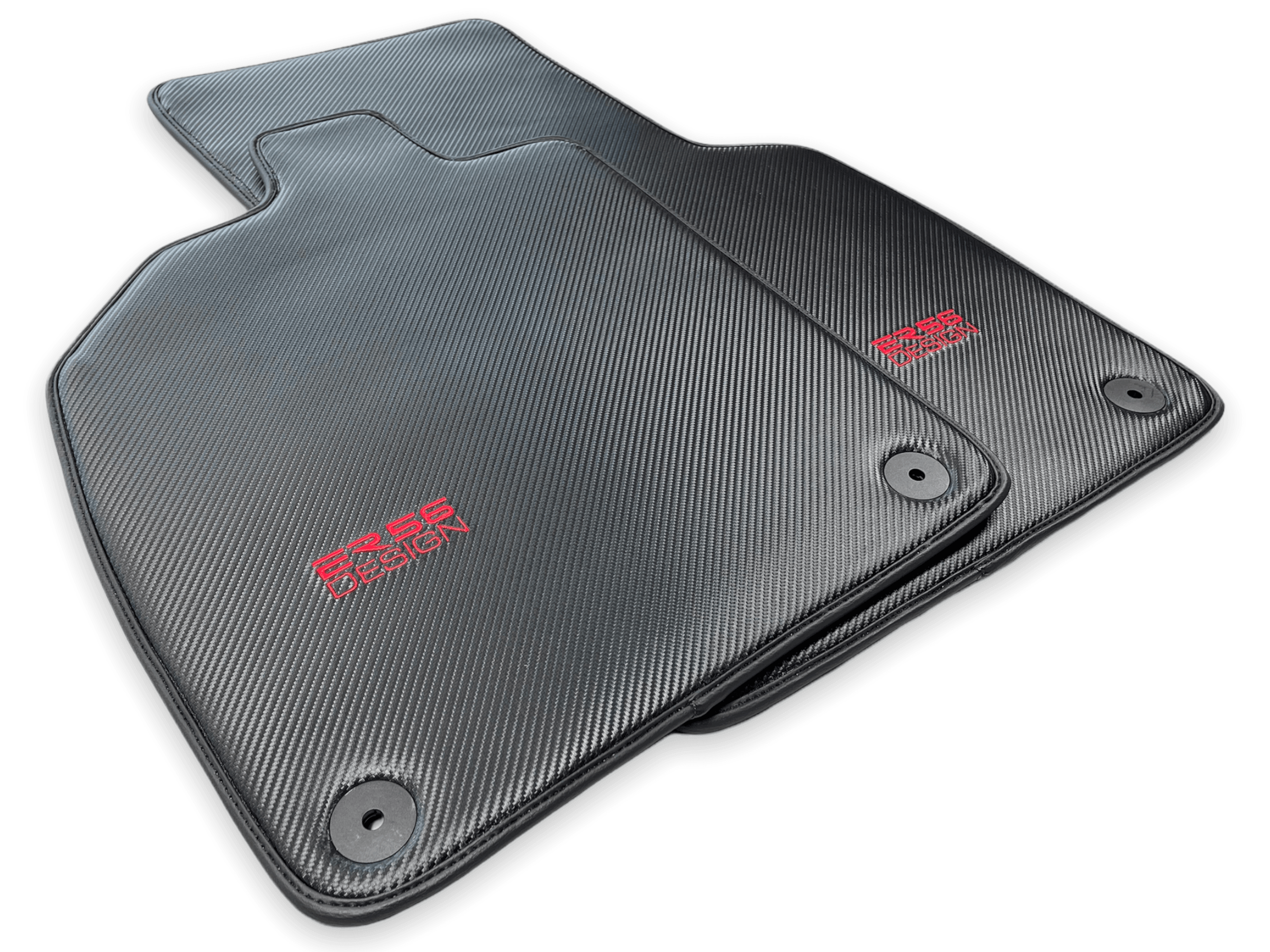 Carbon Fiber Leather Floor Mats for Audi R8 2015-2023 ER56 Design - AutoWin