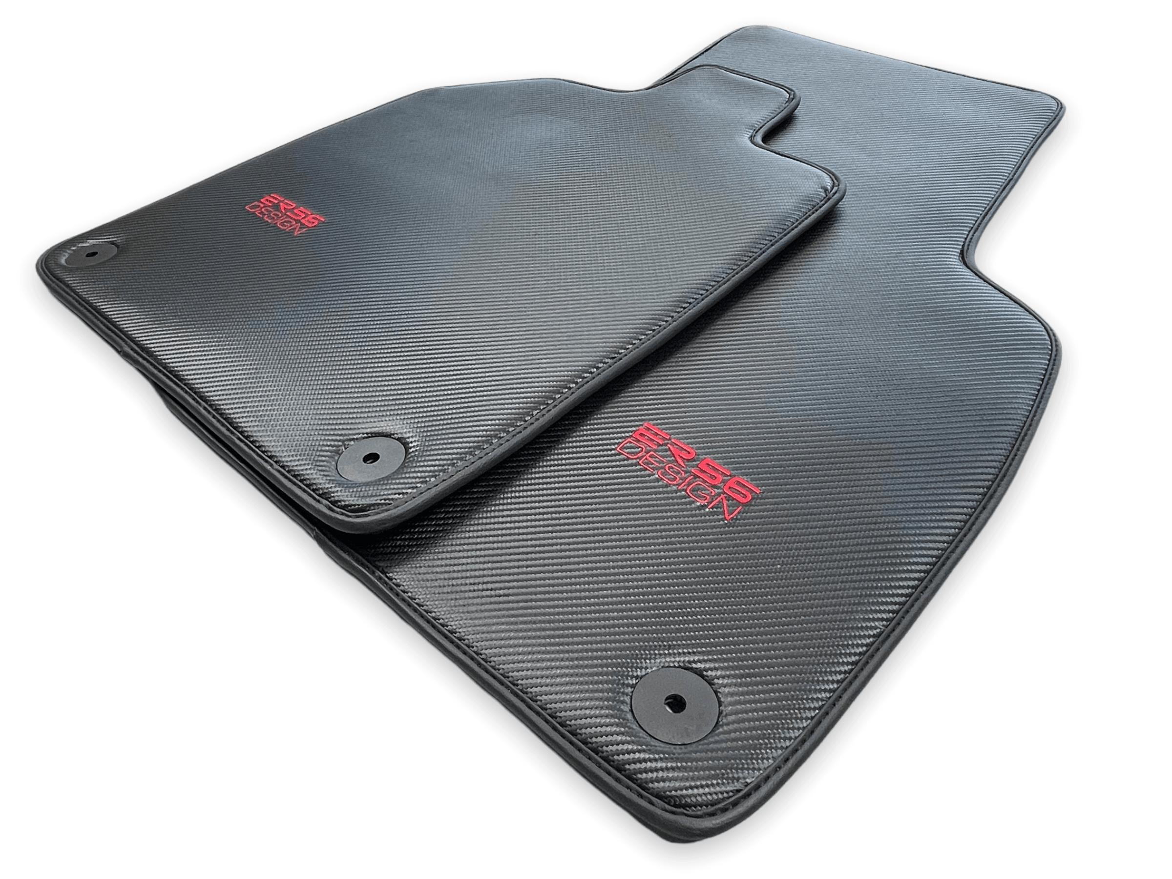 Carbon Fiber Leather Floor Mats for Audi R8 2015-2023 ER56 Design - AutoWin