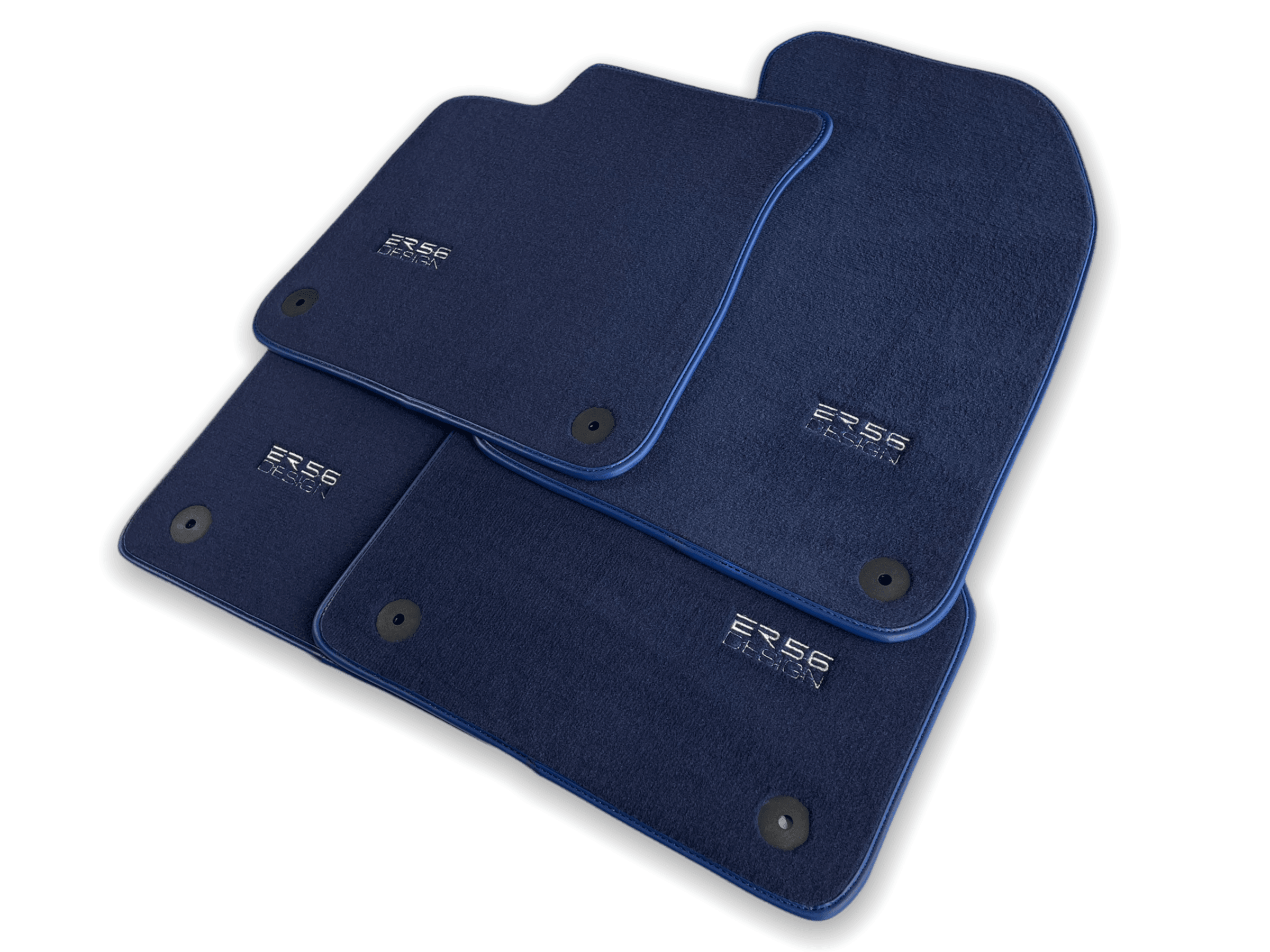Dark Blue Floor Mats for Audi A3 - 5-door Sedan (MHEV) Mild Hybrid Electric Vehicle (2021 - 2024) | ER56 Design - AutoWin