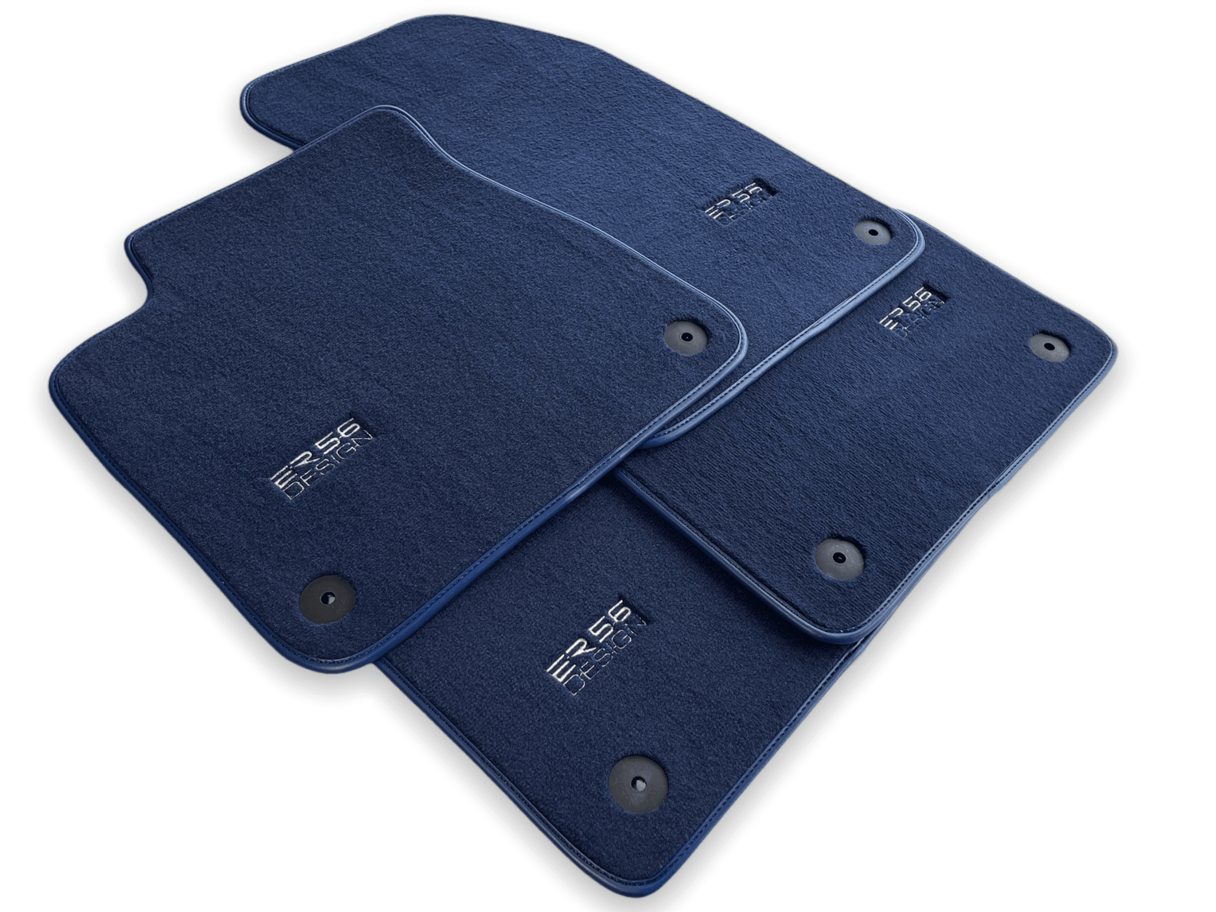 Dark Blue Floor Mats for Audi A4 - B7 Sedan (2005-2008) | ER56 Design - AutoWin