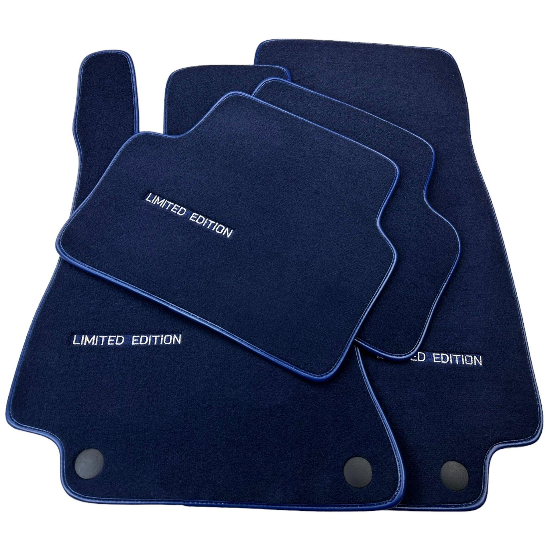 Dark Blue Floor Mats For Mercedes Benz C-Class W203 Sedan 4Matic (2000-2007) | Limited Edition - AutoWin