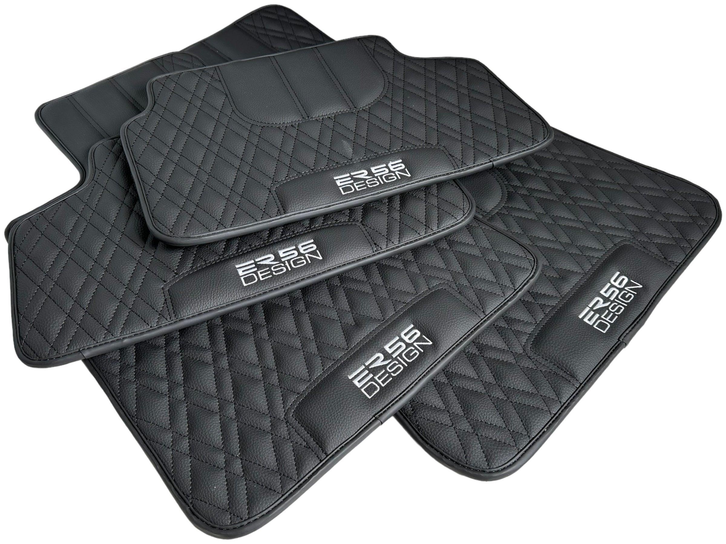 Floor Mats For BMW iX1 - U11 SUV Black Leather Er56 Design - AutoWin