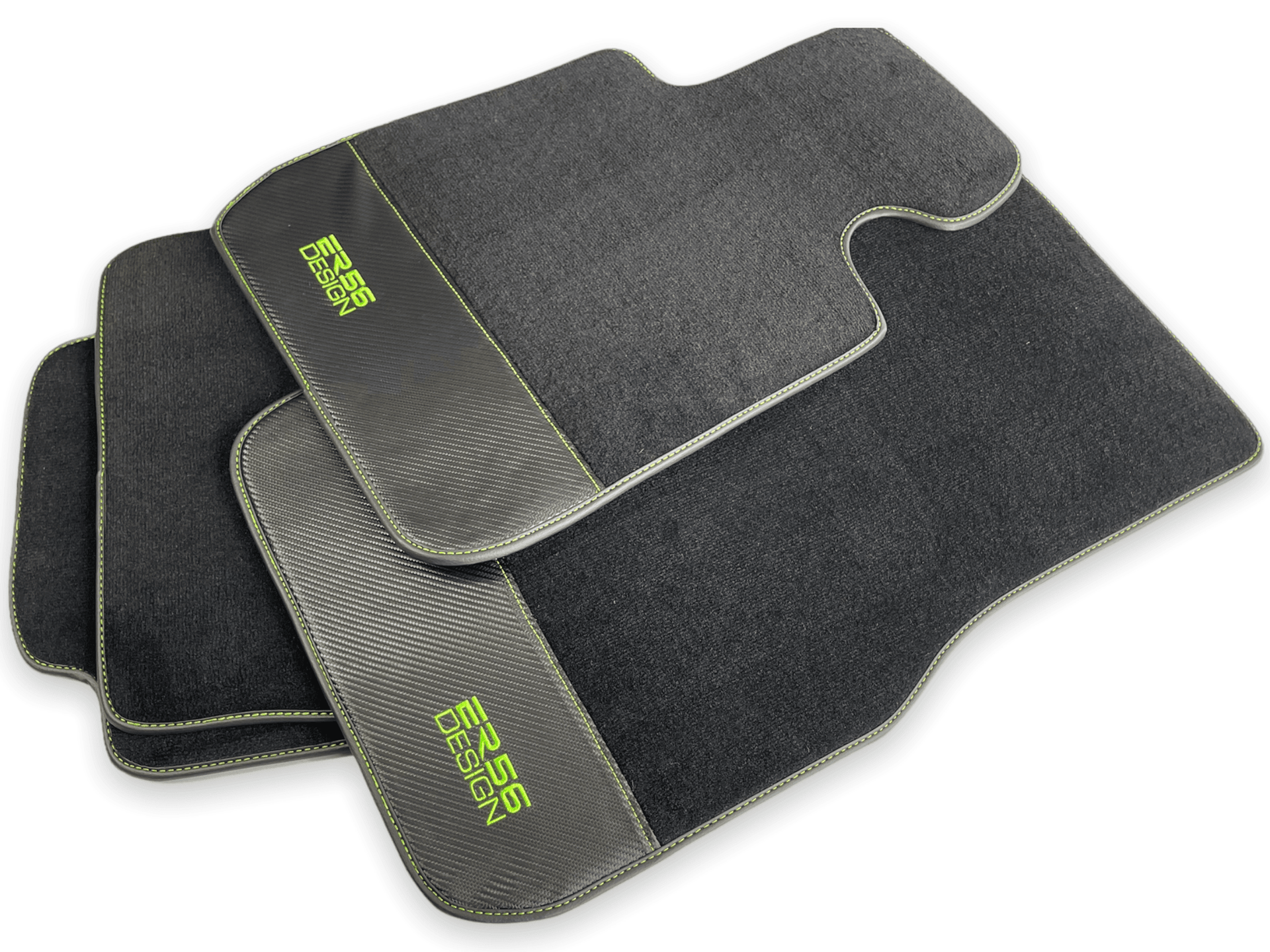 Floor Mats For BMW M8 F93 4-door Gran Coupe Carbon Leather Er56 Design - AutoWin
