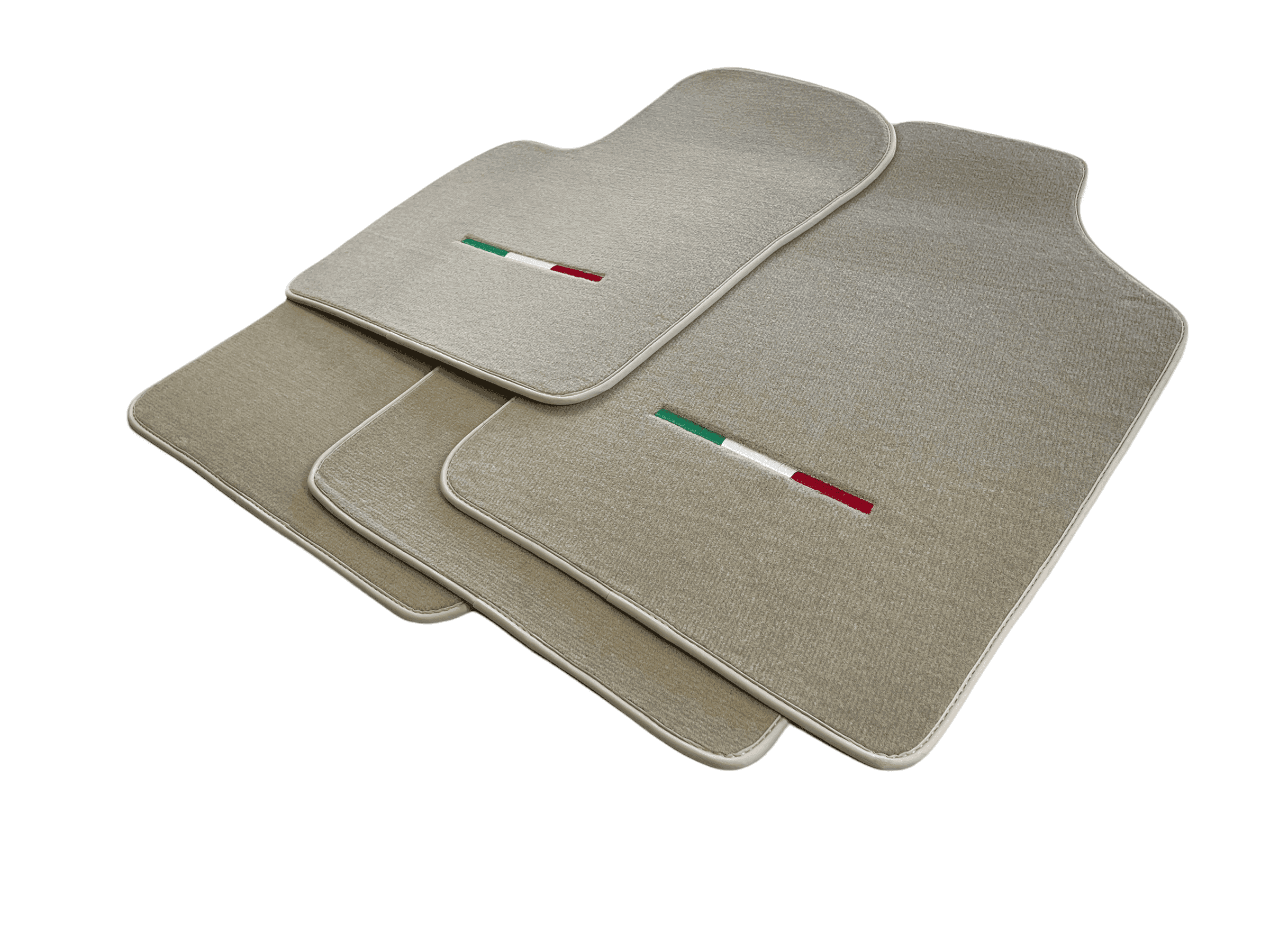 Italian Edition Beige Floor Mats for Fiat 500X (2018-2024) Convertible - AutoWin