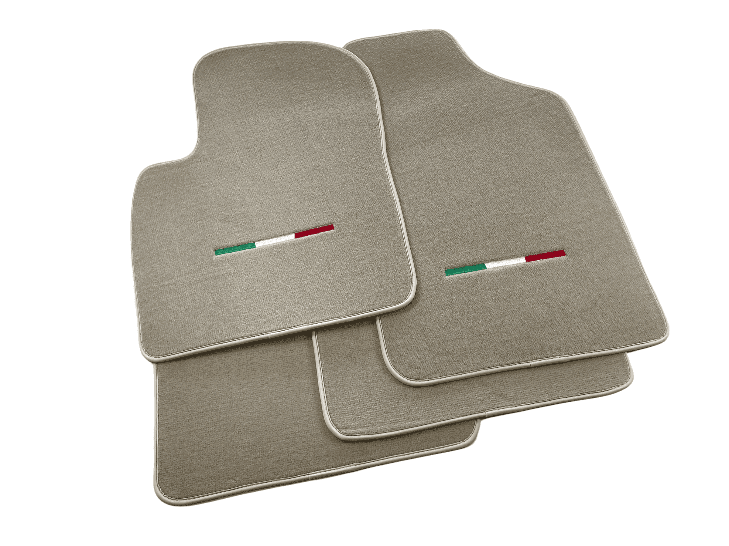 Italian Edition Beige Floor Mats for Fiat 500X (2018-2024) Convertible - AutoWin