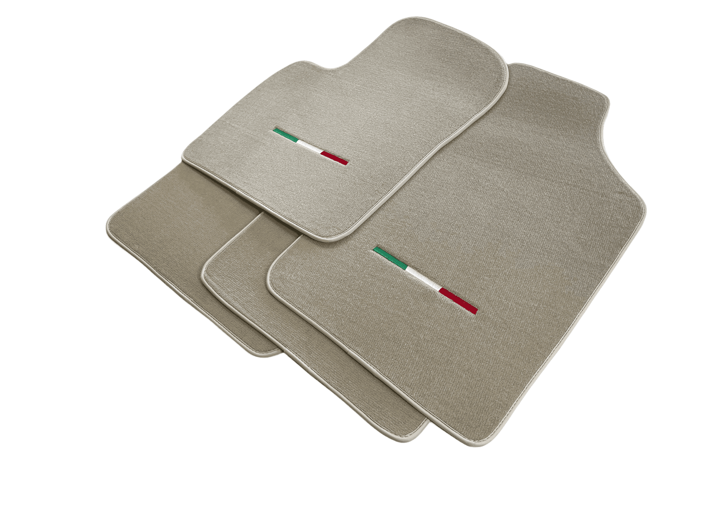 Italian Edition Beige Floor Mats for Fiat 500X (2018-2024) Convertible - AutoWin