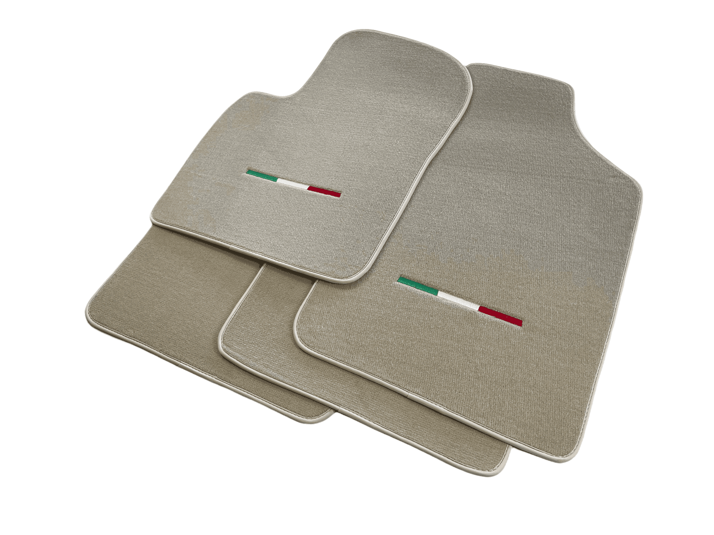 Italian Edition Beige Floor Mats for Fiat 500X (2018-2024) Convertible - AutoWin