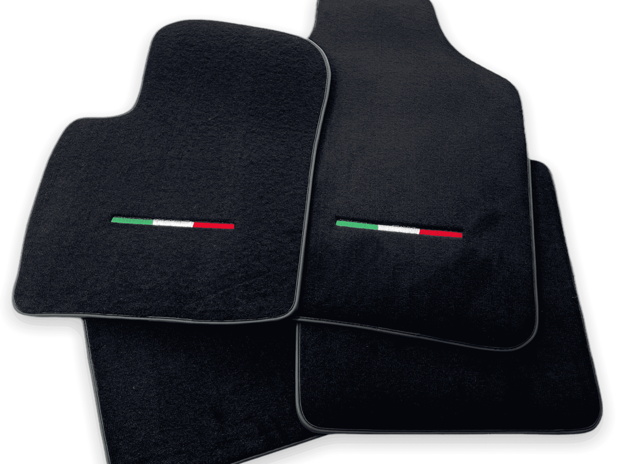 Italian Edition Black Floor Mats for Fiat 500X (2018-2024) Convertible - AutoWin