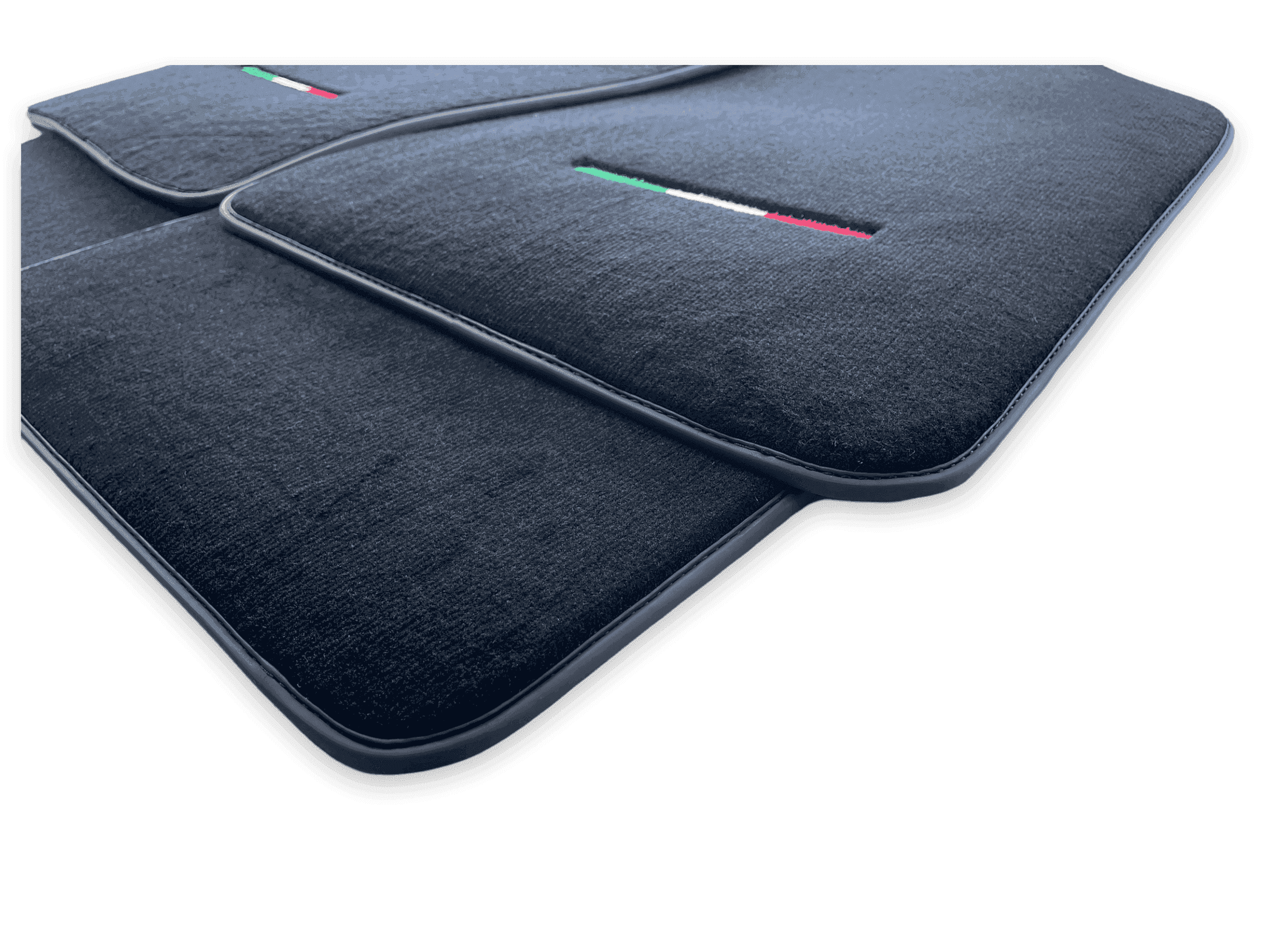 Italian Edition Black Floor Mats for Fiat 500X (2018-2024) Convertible - AutoWin