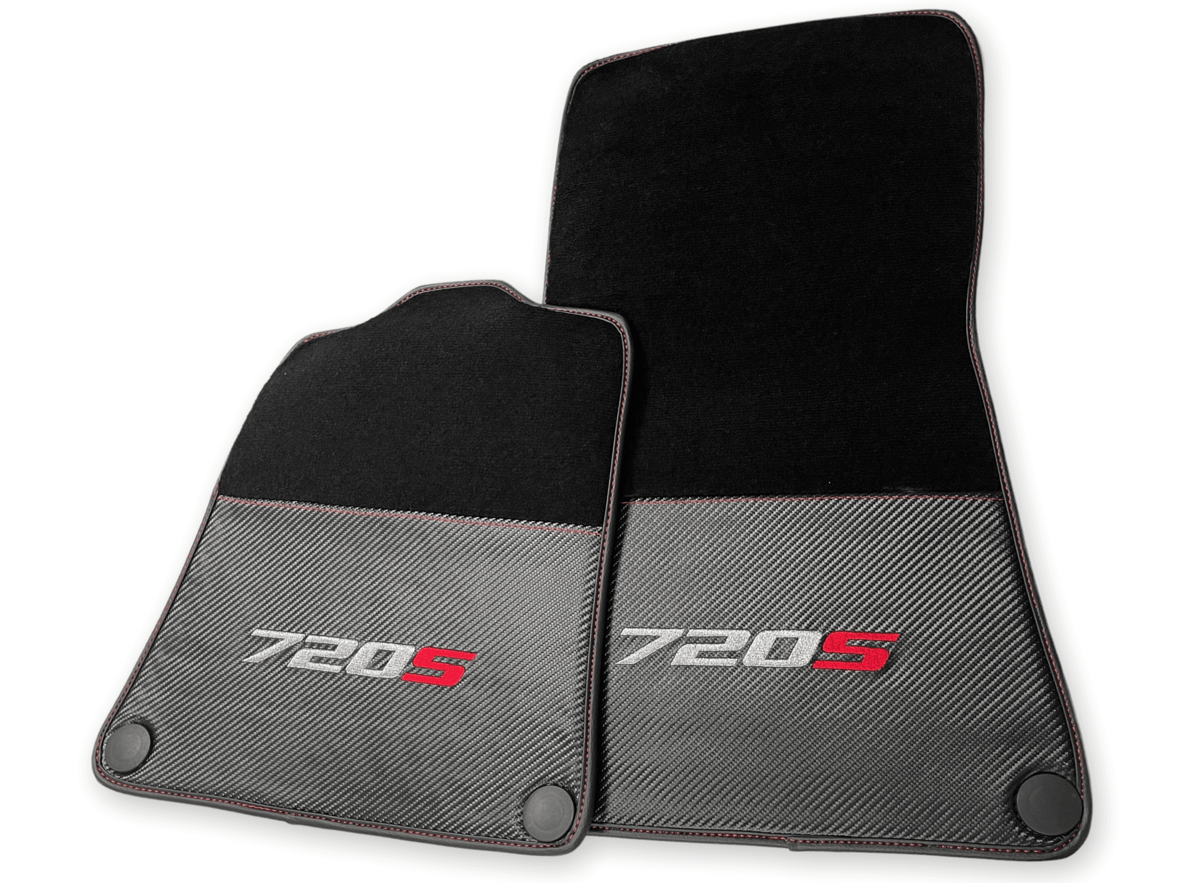 Floor Mats For McLaren 720S Black Tailored Carpets With Carbon - AutoWin