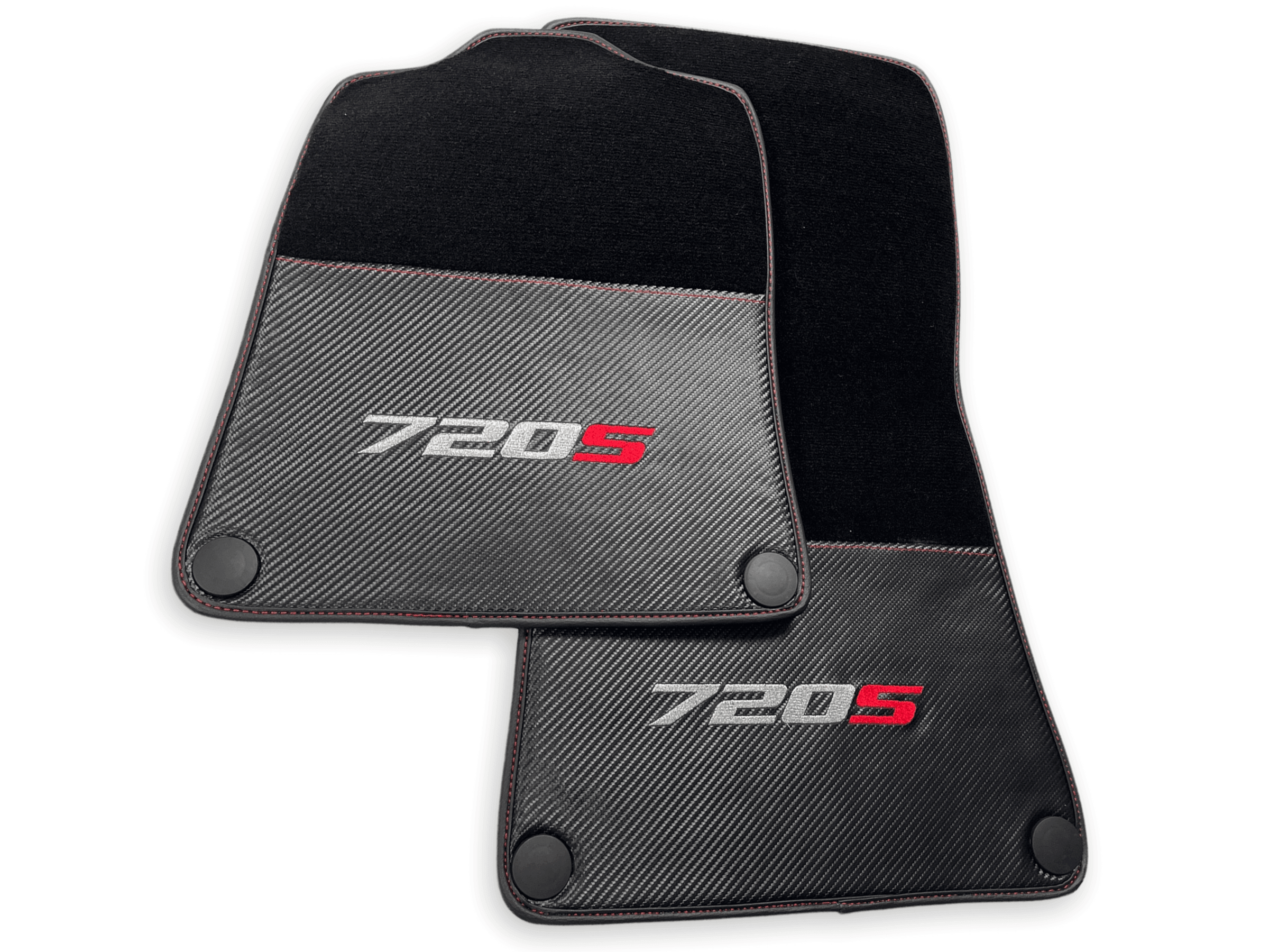 Floor Mats For McLaren 720S Black Tailored Carpets With Carbon - AutoWin