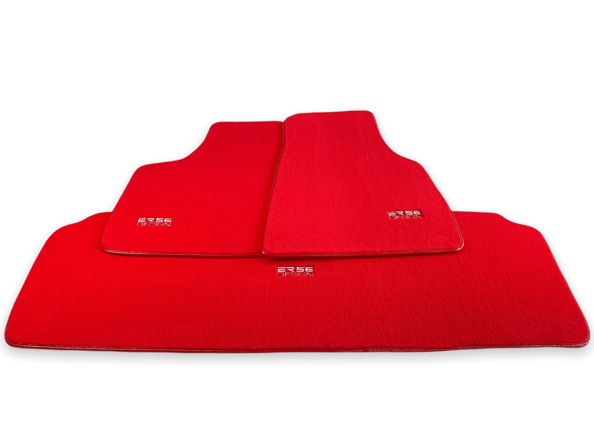 Floor Mats For Tesla Model S Red Tailored Carpets ER56 Design - AutoWin