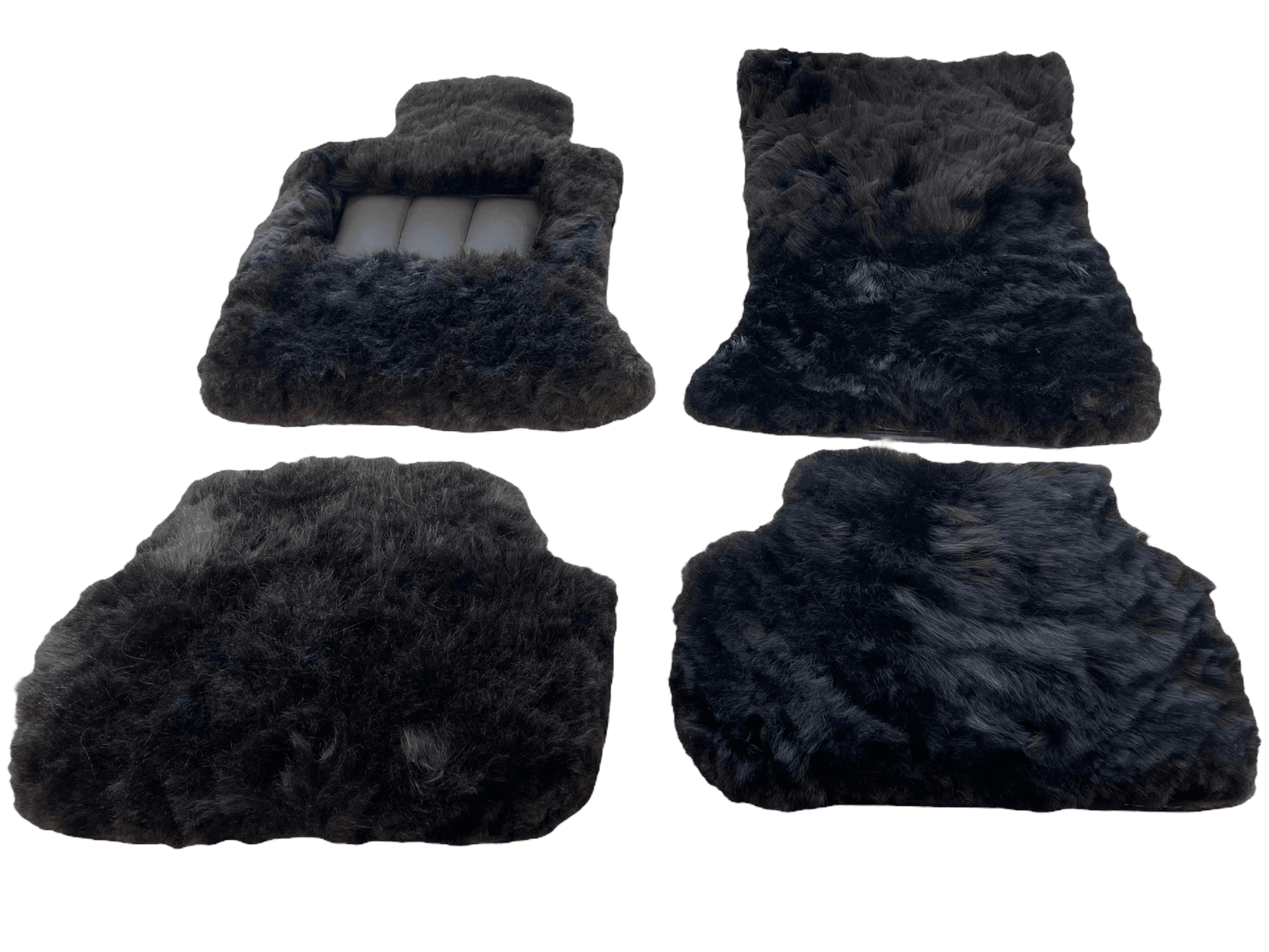 Genuine Sheepskin Floor Mats Rolls Royce Wraith 2013–2023 Er56 Design - AutoWin