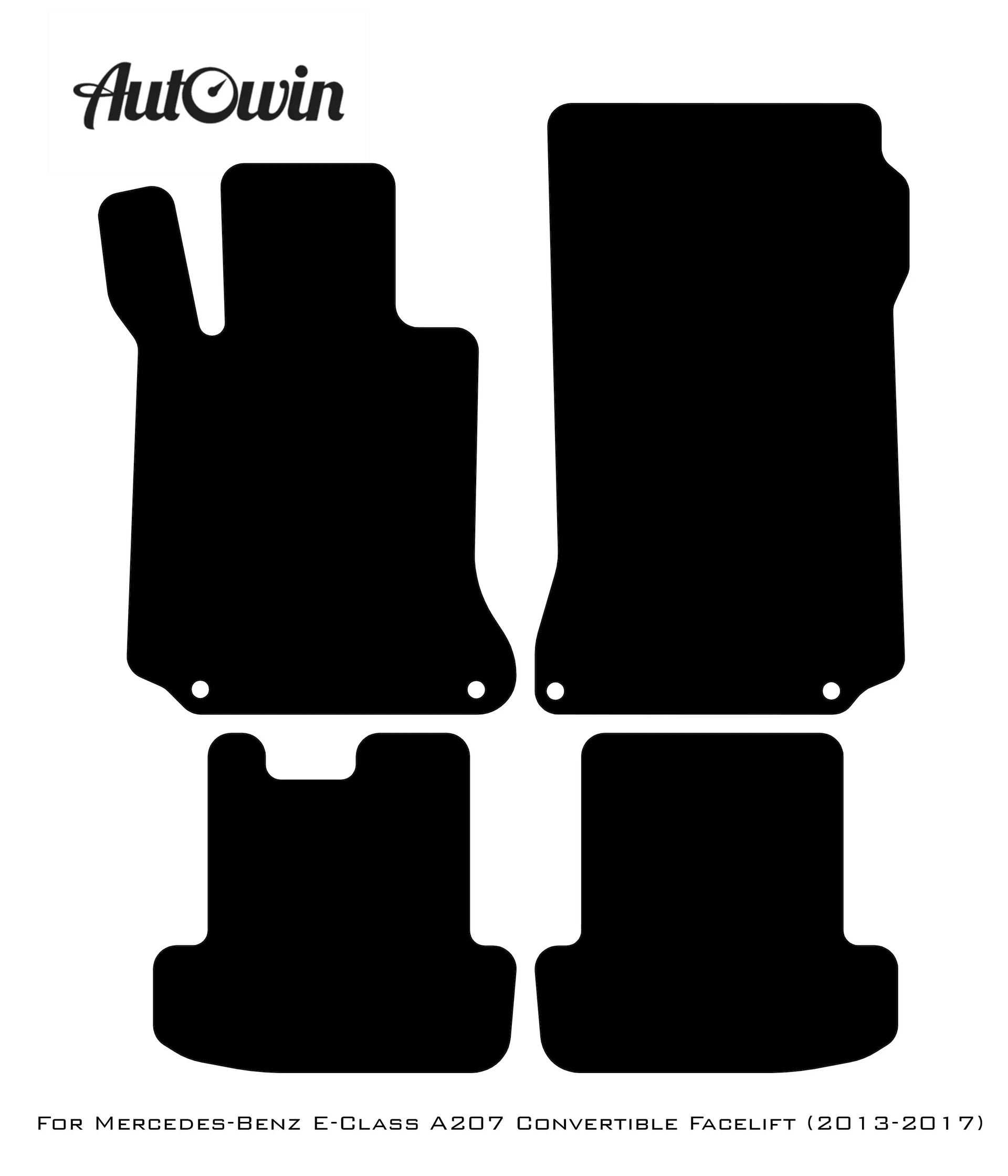 Gray Floor Mats For Mercedes Benz E-Class A207 Convertible Facelift (2013-2017) | Limited Edition - AutoWin