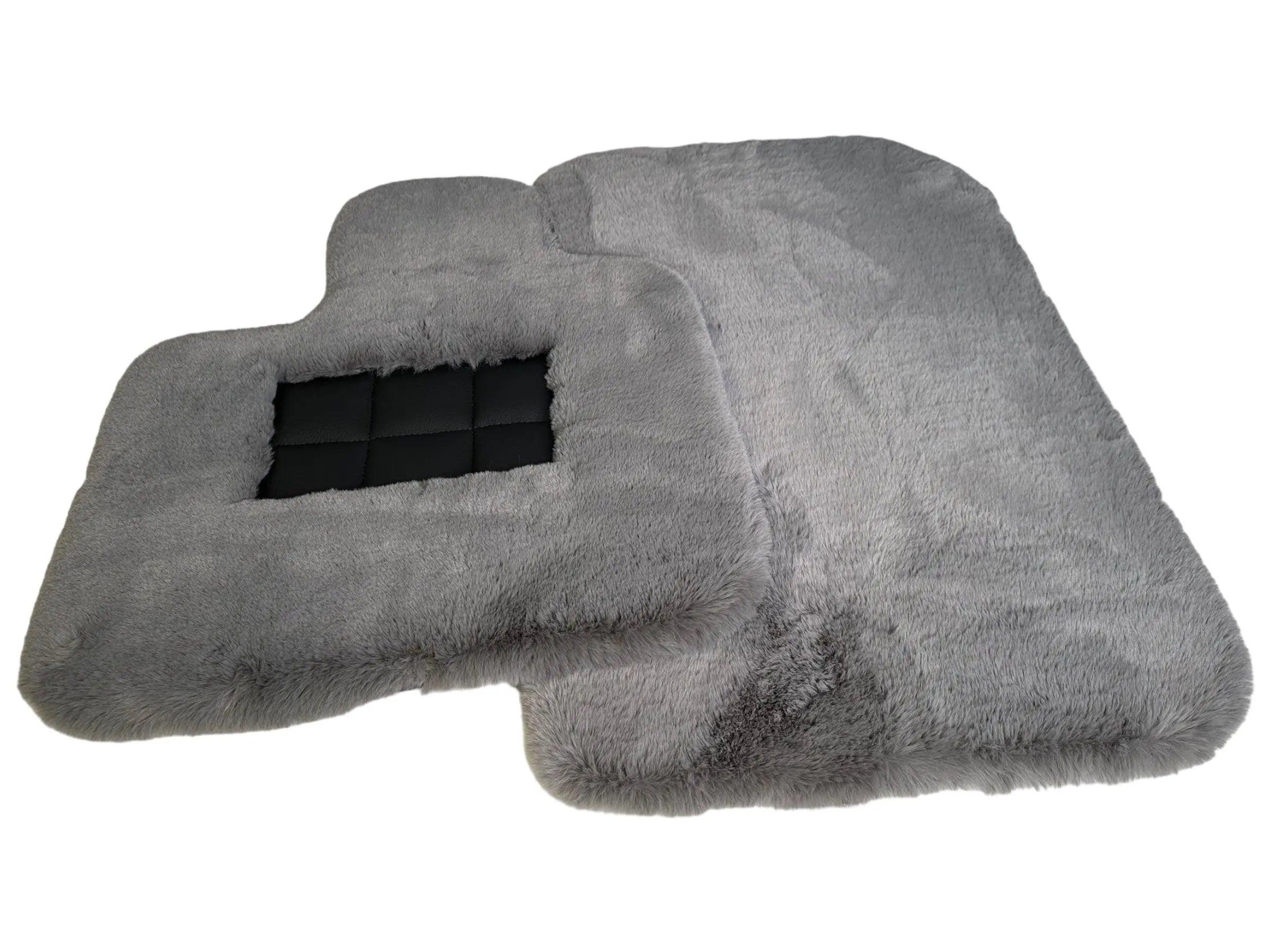 Gray Sheepskin Floor Mats For Bentley Flying Spur (2013-2019) Er56 Design Brand - AutoWin