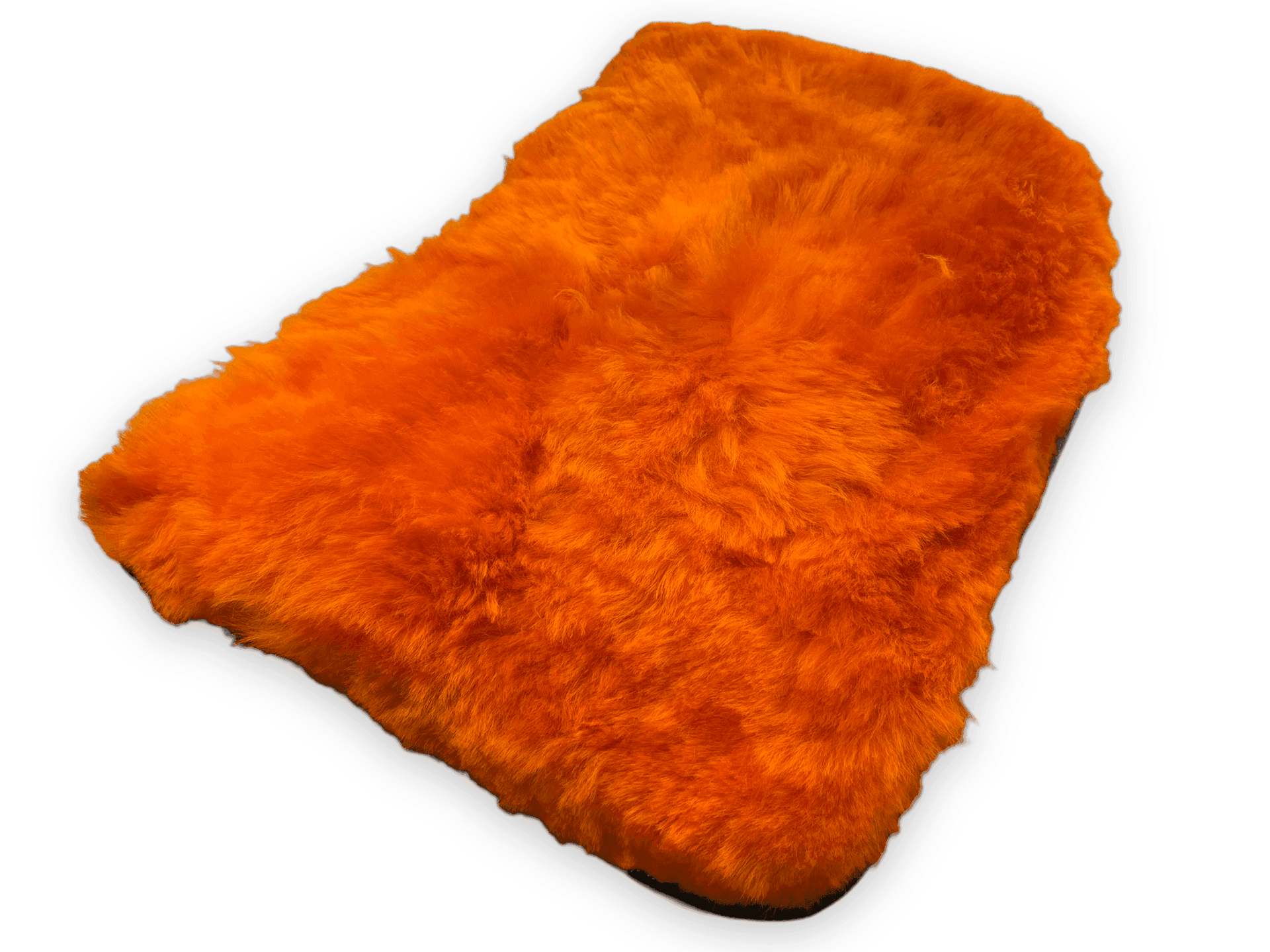 Orange Sheepskin Floor Mats For Rolls Royce Ghost Series II (2021-2024) ER56 Design Brand - AutoWin