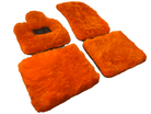 Orange Sheepskin Floor Mats For Rolls Royce Ghost Series II (2021-2024) ER56 Design Brand - AutoWin