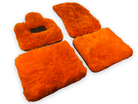 Orange Sheepskin Floor Mats For Rolls Royce Ghost Series II (2021-2024) ER56 Design Brand - AutoWin