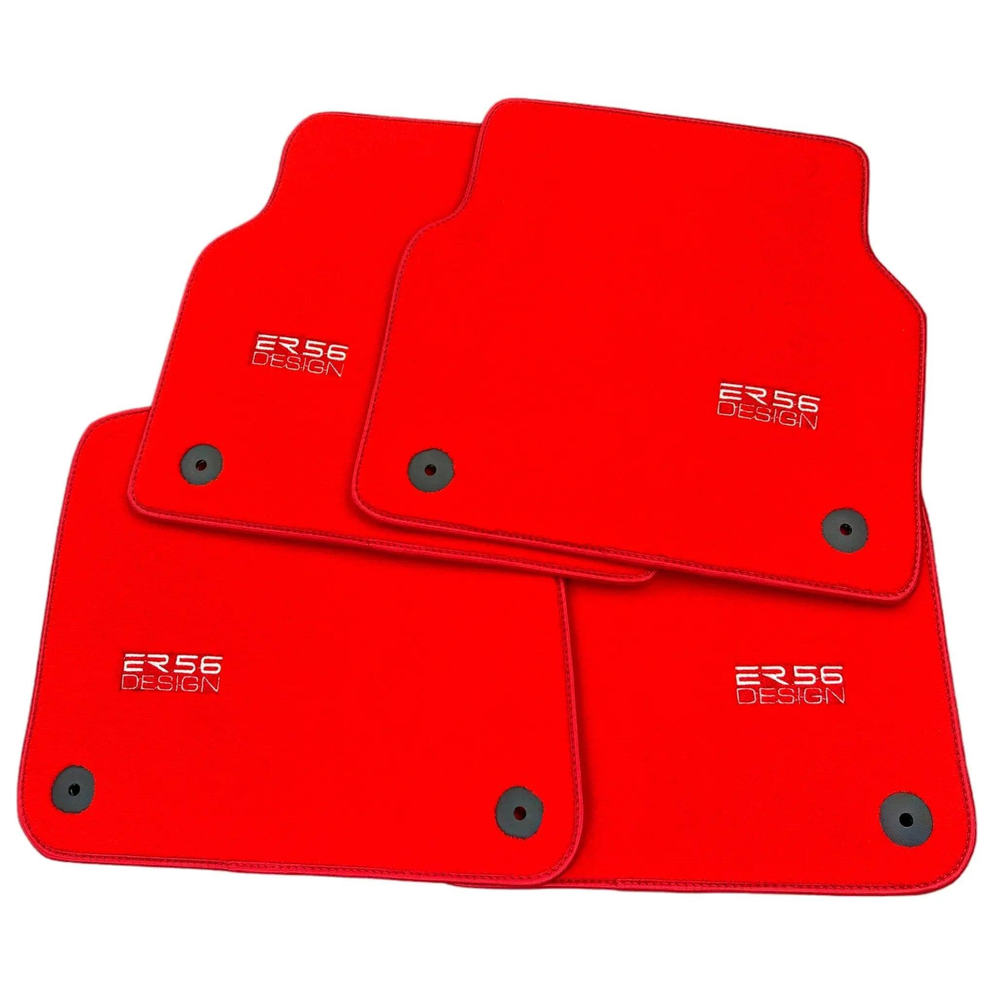 Red Floor Mats for A6 - C8 Avant (2018-2023) | ER56 Design - AutoWin