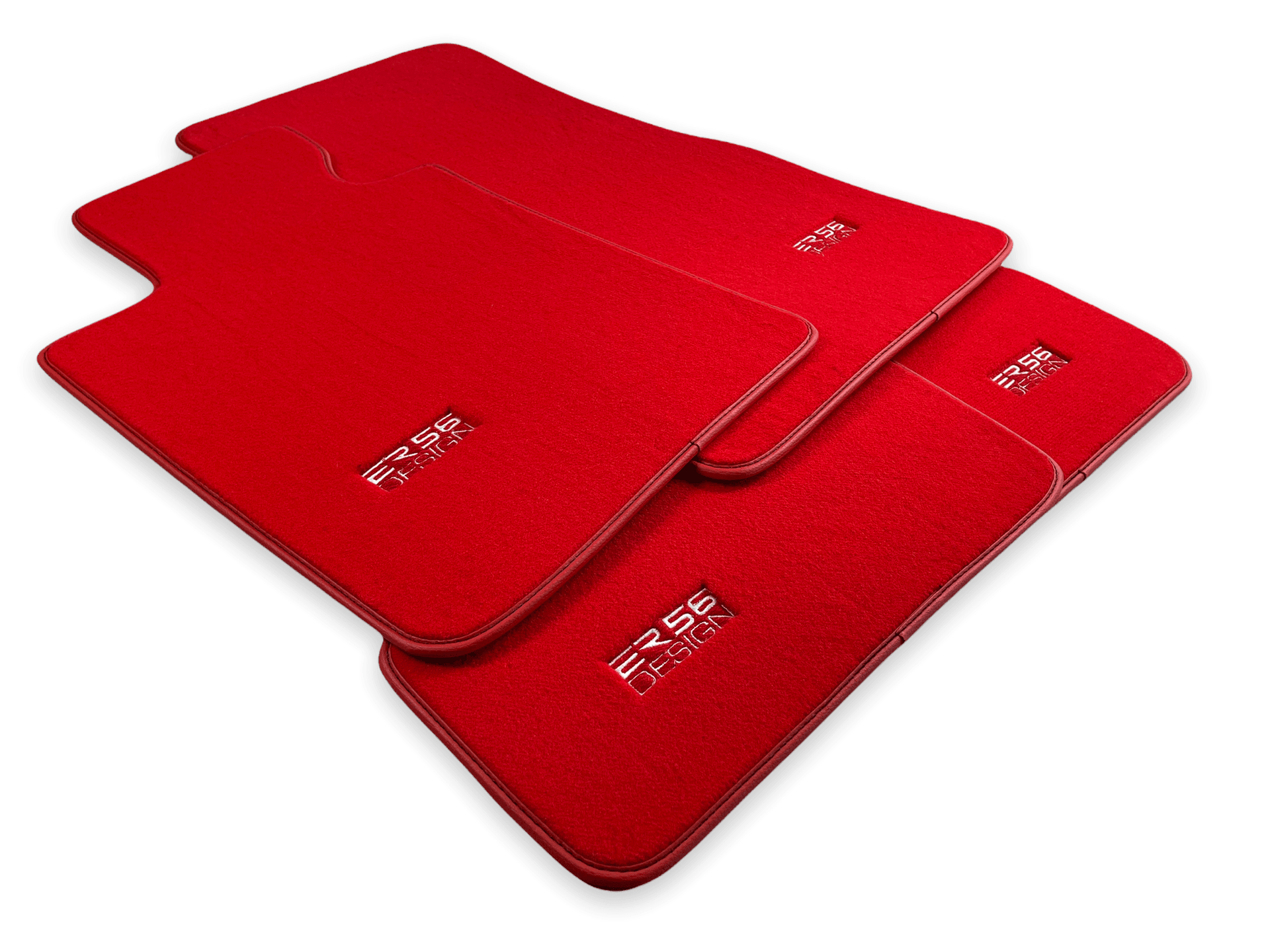 Red Floor Mats For BMW 5 Series E60 - ER56 Design Brand - AutoWin