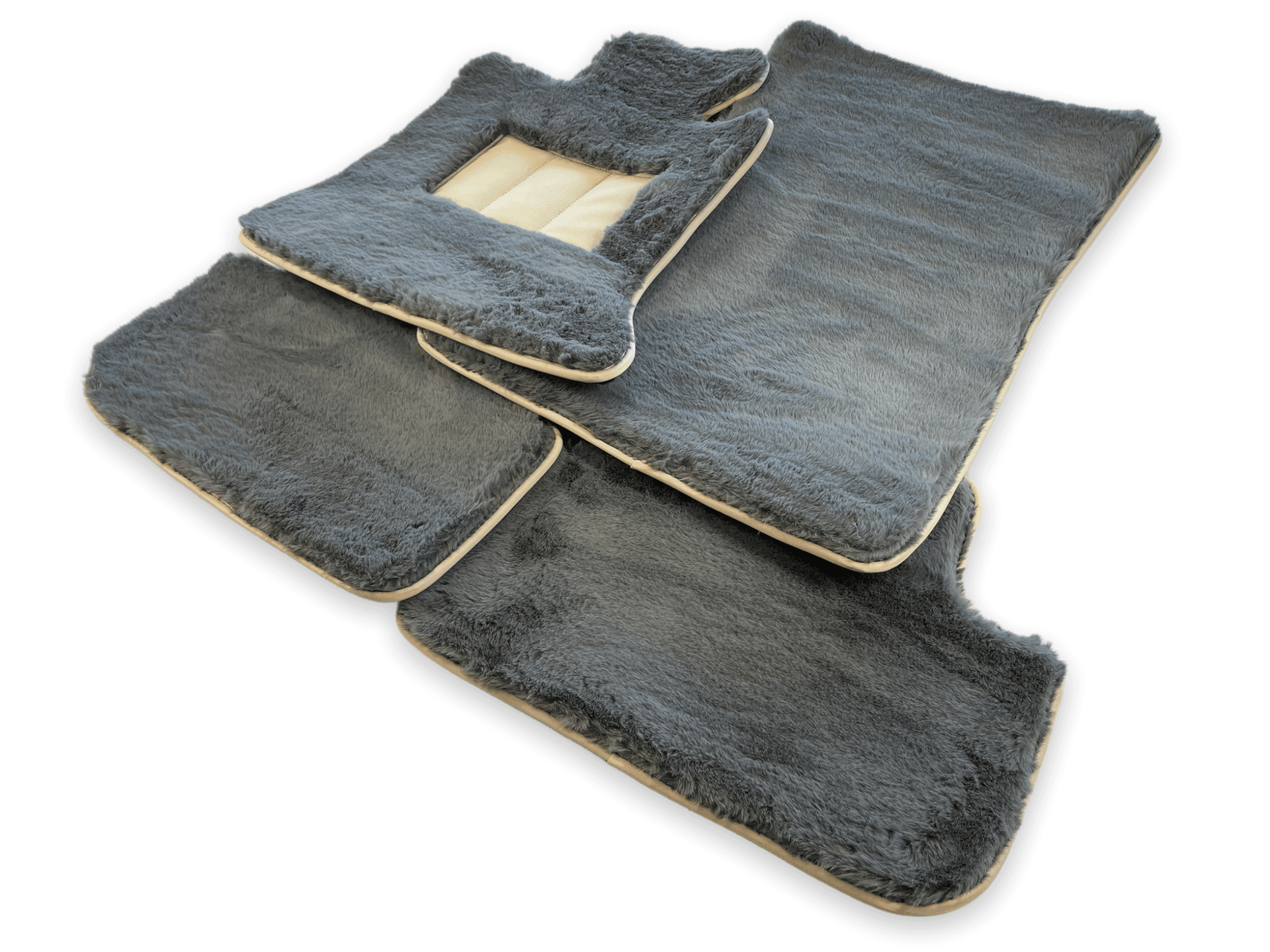 Sheepskin Floor Mats For Rolls Royce Phantom VIII (2017-2024) ER56 Design Brand - AutoWin