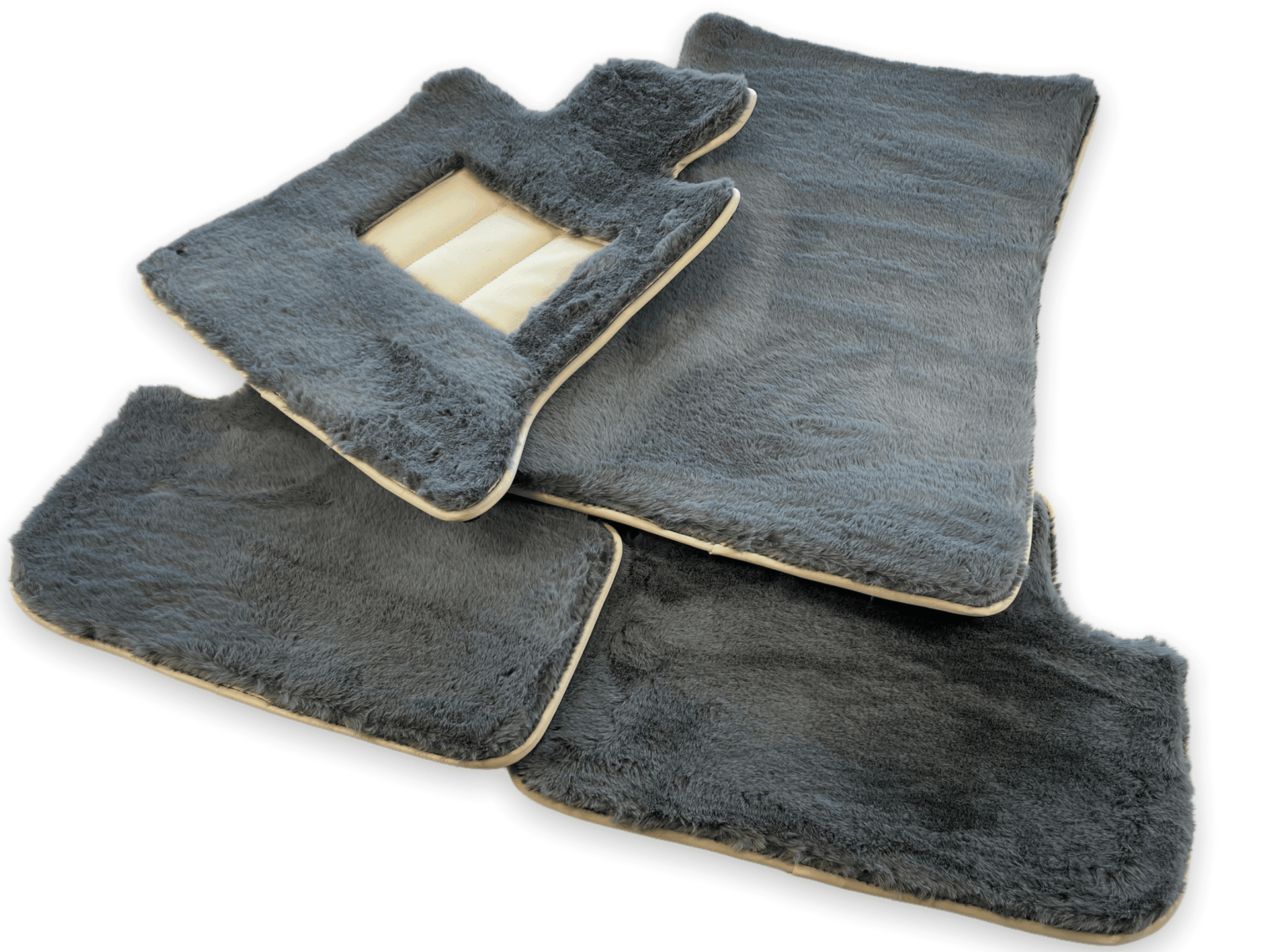 Sheepskin Floor Mats For Rolls Royce Shadow 1965-1977 Er56 Design Brand - AutoWin