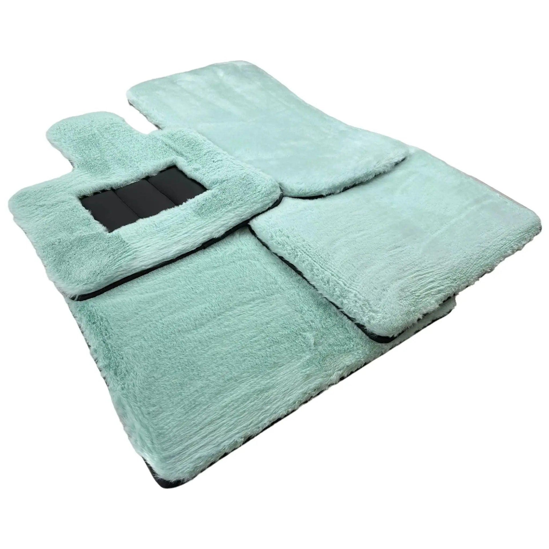 Tiffany Blue Sheepskin Floor Mats For Bentley Mulsanne (2010-2020) Er56 Design Brand - AutoWin