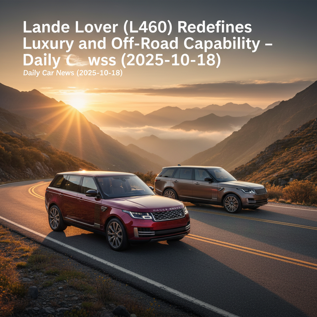 Editorial, photo-realistic HERO for an automotive daily news article titled "Land Rover Range Rover (L460) Redefines Luxury and Off-Road Capability – 