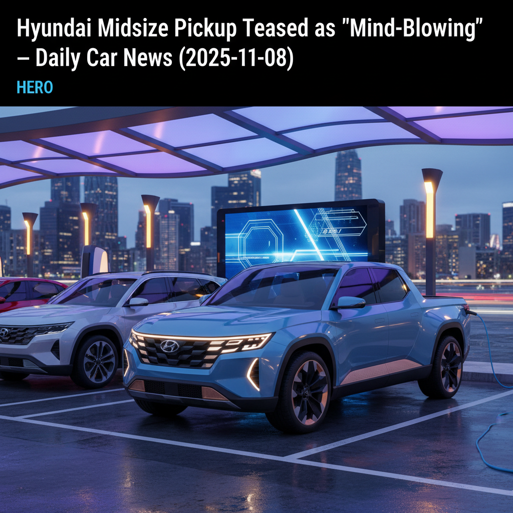 Hyundai Midsize Pickup Teased as 'Mind-Blowing' – Daily Car News (2025-11-08)