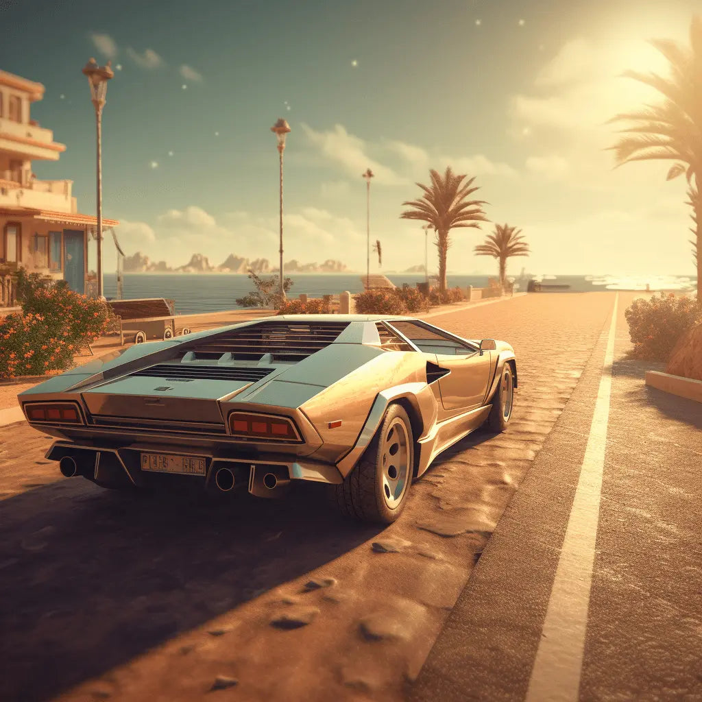 Lamborghini Countach Geschichte und Fußmatten