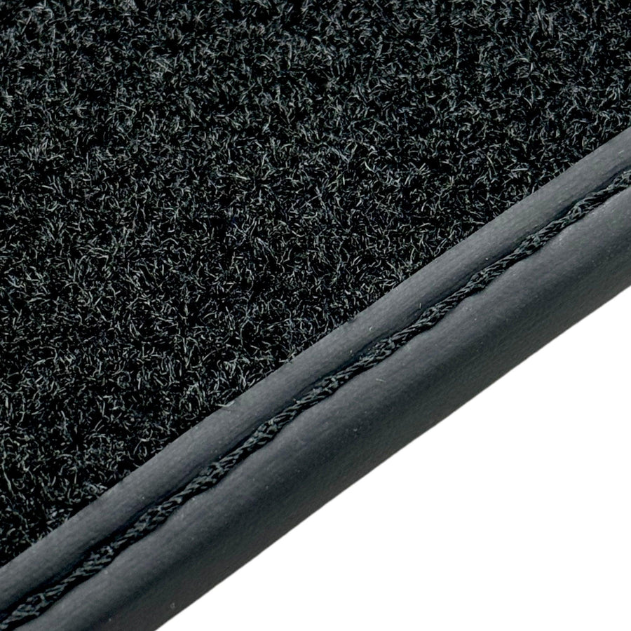 Black Leather Floor Mats for Rolls Royce Ghost Series II (2021-2024) ER56 Design - AutoWin