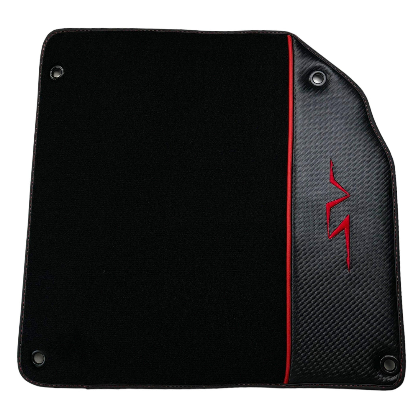 Black Floor Mats for Lamborghini Aventador SV with Carbon Fiber - AutoWin