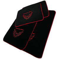 Black Floor Mats Red Trim for Pontiac FireBird (1970-1981) Trans Am - AutoWin