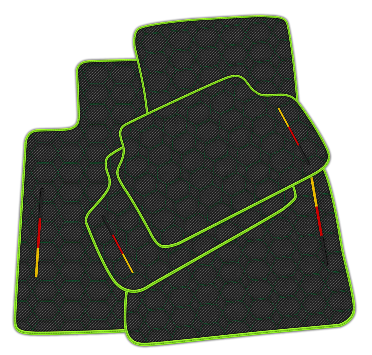 Stylish Customizable Carbon Fiber Black Floor Mats for BMW i8 Series l12 I15