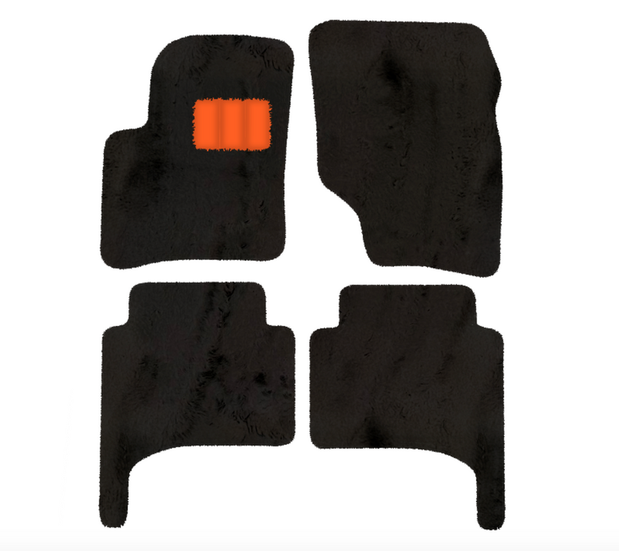 Alfombrillas de piel de oveja para Porsche Cayenne (2003-2010) - Longitud de piel de oveja, varias opciones de color