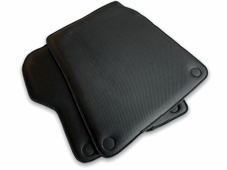 Floor Mats For Ferrari California Convertible 2008-2014 Carbon Fiber Leather - AutoWin
