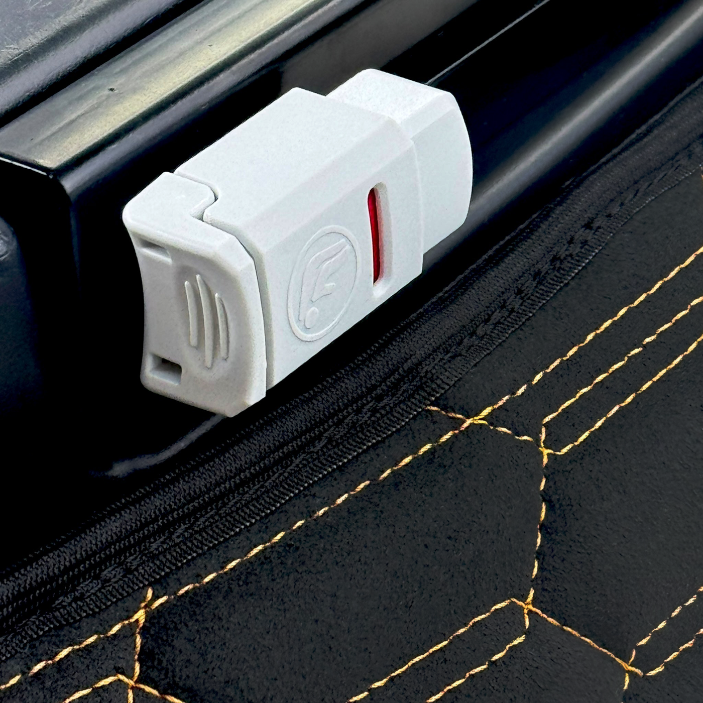 Black Alcantara Backless Car Seat for Kids with Yellow Leather | Lamborghini Urus