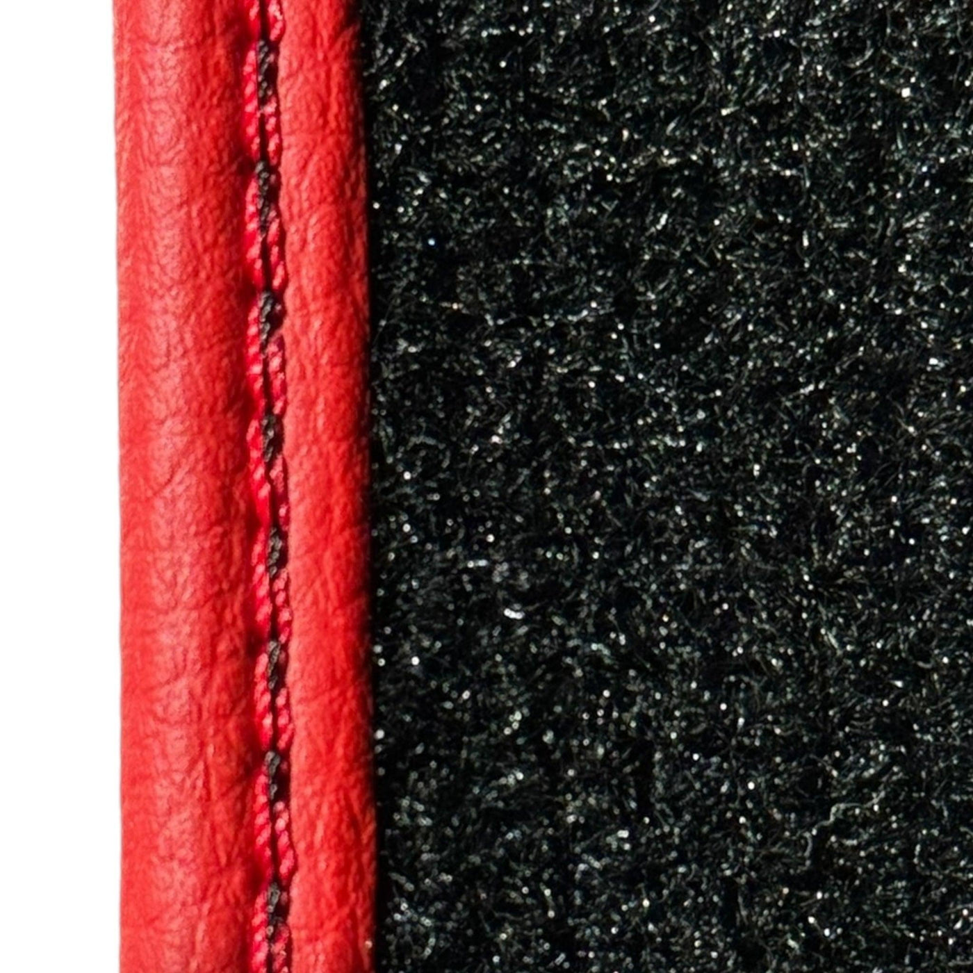 Black Floor Mats for Ferrari Purosangue with Leather and Red Trim | Italian Edition - AutoWin