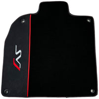 Black Floor Mats for Lamborghini Aventador SVJ with Alcantara Leather - AutoWin