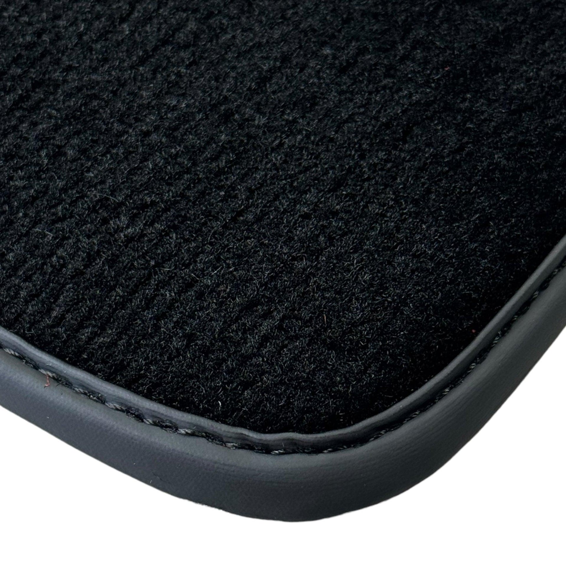 Black Floor Mats for Ferrari 296 GTS (2022-2024) with Red Alcantara Leather - AutoWin