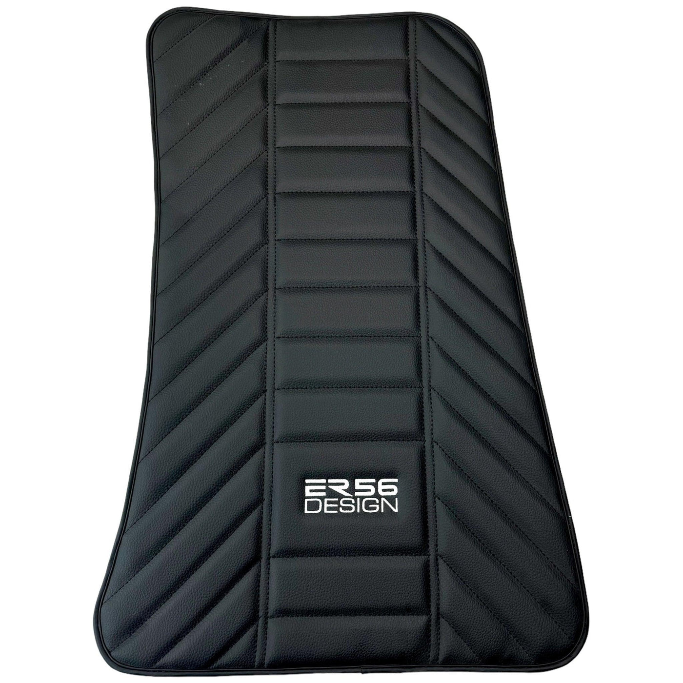 Black Leather Floor Mats for Rolls Royce Dawn (2016-2023) ER56 Design - AutoWin