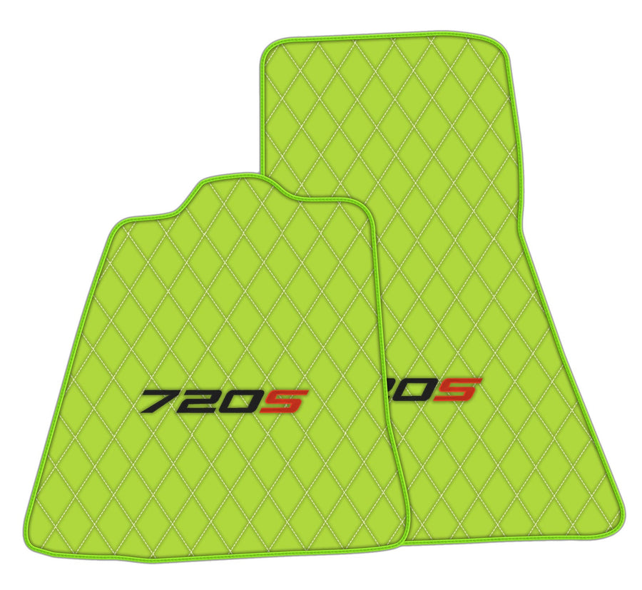Green Leather Floor Mats For McLaren 720S