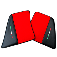 Red Floor Mats for Ferrari 296 GTS (2022-2024) with Carbon Fiber - AutoWin