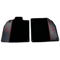 Black Floor Mats for Lamborghini Aventador SV with Carbon Fiber - AutoWin
