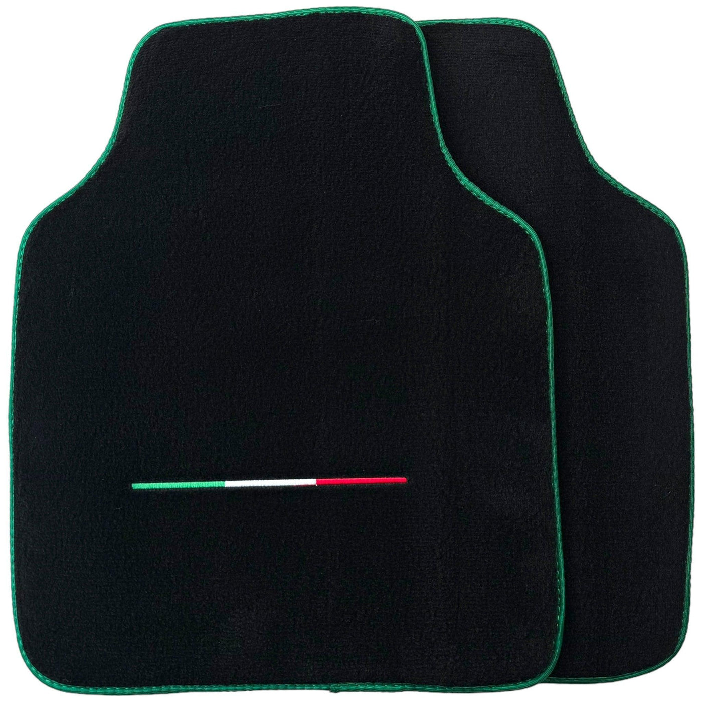 Black Floor Mats for Ferrari Purosangue with Green Trim | Italian Edition - AutoWin