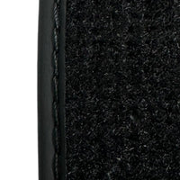 Black Floor Mats for Ferrari 328 GTB (1985-1989) with Leather Italian Edition - AutoWin