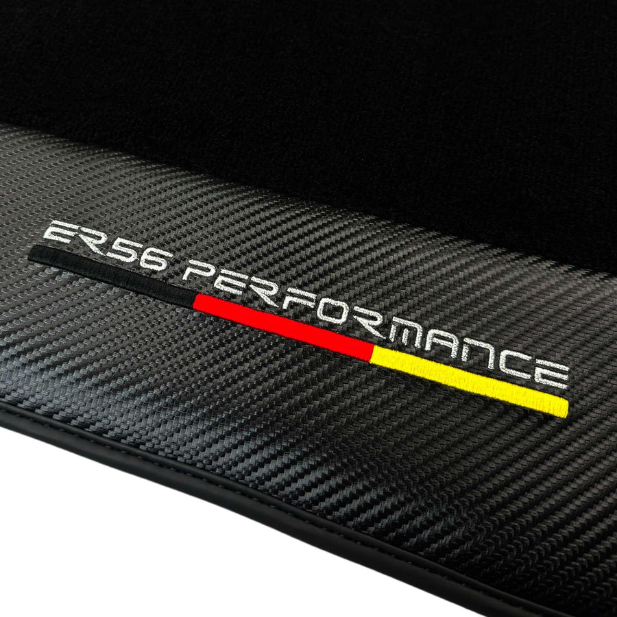 Black Floor Mats for Porsche Cayenne (2018-2023) with Carbon | ER56 Performance - AutoWin