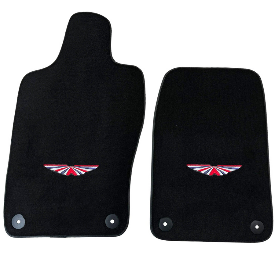 Black Floor Mats For Aston Martin DBS Superleggera (2018-2023) Coupe Convertible | ER56 Design