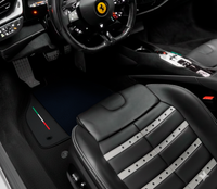Tapis de voiture noir pour Ferrari SF90 Stradale (2019-2024) avec cuir