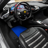 Tapis de voiture bleus pour Ferrari SF90 Stradale (2019-2024) en cuir